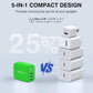 50W USB C Wall Charger Block,5-Port C Charger Fast Charging Block PD Power Adapter +QC 3.0 Multiport Type C Box Charger Cube USB A Wall Plug for iPhone 16/15/14/13 Pro Max Plus,Samsung(Green)(2-Pack) - Roamly
