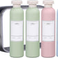 ASEVAT 8.8 oz Plastic Leak Proof Travel Bottles for Toiletries, Plastic Travel Size Containers, Shampoo and Conditioner Bottles Refillable Squeeze Bottle for Lotion, Body Wash (4Pcs)