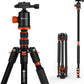 GEEKOTO Compact Aluminum Camera Tripod with 360° Ball Head, 77-Inch Professional Stand with 1/4" Quick Release Plate for DSLR, Video Conferencing, Travel and Work
