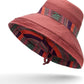Women Wide Brim Sun Hats Metal Wired Edge Summer UV Protection Beach Fishing Hat for Hiking Garden Travel Chin Strap