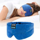 Sleep Mask Bluetooth 5.4 Headphones Soft Wireless Headband Eye Mask Blackout with Microphone (Blue)