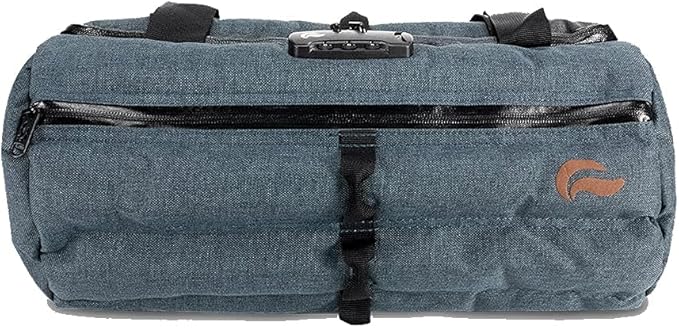 Skunk Duffle bag Medium 16"- Smell Proof - With combo lock - PATENT PENDING (Blue Navy, 16"x7.5")