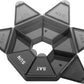 Ponpon 8pcs Pill Holder Box 7-Sided Portable Vitamin Holder Box Pill Organizer Medicine Planner (8 Corlor)