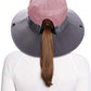 Rosoz Ponytail Sun Bucket Hats for Women UV Protection Foldable Mesh Wide Brim Hiking Beach Fishing Summer Safari