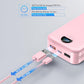 Portable Charger with Wall Plug, 20000mAh USB C Power Bank Fast Charging, External Battery Pack with Built in Cables, Digital Display, 5 Output 2 Input for iPhone Android Cell Phone Tablet