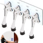 Door Stopper with Adhesive Bracket Stickers, No Drilling or Tools Needed, Available for All Doors, Door Holder, Heavy Door Stop, KickDown Door Stoppers, Bottom of Door by HASHI (White/Bracket 4pack)