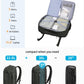 ECOHUB 30L Carry on Travel Backpack for Men Women 18x14x8, 17 inch Expandable Airlines Personal Item Bag Water Resistant Laptop Backpack Flight Approved with USB Slot & Wet Pocket, Green