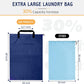 Extra Large Heavy Duty Laundry Bag - 28" x 40", Travel Laundry Bag for Dirty Clothes, Camping & Travel (Navy)