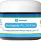 Hexagels Plus Aloe Vera - Advanced Healing Hydrogel Pads for Blister Prevention & Soothing Burn Care - Foot, Heel, Toe, & Ankle Protection, Pack of 50, 1-Inch Patches, by Medagel, Paraben Free Formula
