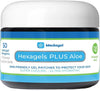Hexagels Plus Aloe Vera - Advanced Healing Hydrogel Pads for Blister Prevention & Soothing Burn Care - Foot, Heel, Toe, & Ankle Protection, Pack of 50, 1-Inch Patches, by Medagel, Paraben Free Formula