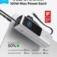 Anker Laptop Power Bank, 25,000mAh Portable Charger with Triple 100W USB-C Ports, Built-in and Retractable Cables, for iPhone 16/15 Series, MacBook, Samsung, and More (Flight-Approved)