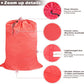 Washable Travel Laundry Bag with Drawstring (3 Pack), Large Dirty Clothes Bag Fit a Laundry Basket or Clothes Hamper, Enough to Hold 4 Loads of Laundry,26x39 inches Red 3