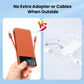 Portable Charger for iPhone with Built in Cables and Wall Plug,Upgraded 13800mAh Fast Charging USB C Power Bank,4 Outputs Travel Essential Battery Pack Compatible with iPhone 15/14/13,Android-Orange