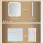 OMIRO Makeup Case, Makeup Bag with Light Up Mirror Set, Makeup Organizer Bag with Magnet Makeup Mirror for Women and Girls