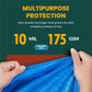 Large Waterproof Tarp - Heavy Duty 10 Mil Thick Poly Tarpaulin Ideal for Canopy Tents, Boats, RV or Pool Covers - Multipurpose Protective Tarps with Grommets for Indoor and Outdoor Use | 8' x 10'