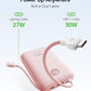Power Bank 20000mAh 30W Fast Charging Portable Charger with Built-in Cables & LED Display, USB C Battery Pack for iPhone 16/15/14, Samsung, iPad and Android Phones, Ideal for Travel -Light Pink