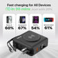 PWR Travel PRO 5-in-1 Power Bank – 10,000mAh with Built-in Cables – 20W USB-C + 15W Wireless Charging – Compact Portable Charger for iPhone & Android- Black