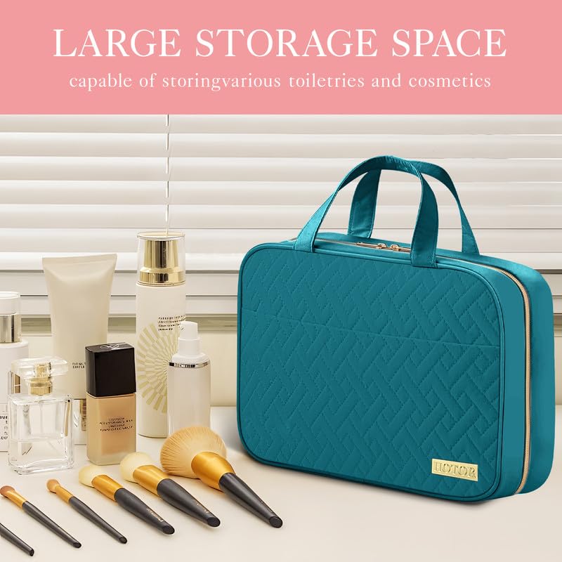 Hanging Travel Toiletry Bag Women Men Essentials Teal