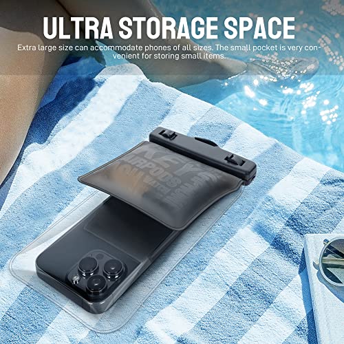 Universal Waterproof Phone Pouch [Double Space] IPX8 Dry Bag with Lanyard for iPhone 16 15 14 13 12 Pro Max XS XR X Galaxy S25 S24 S23 Ultra