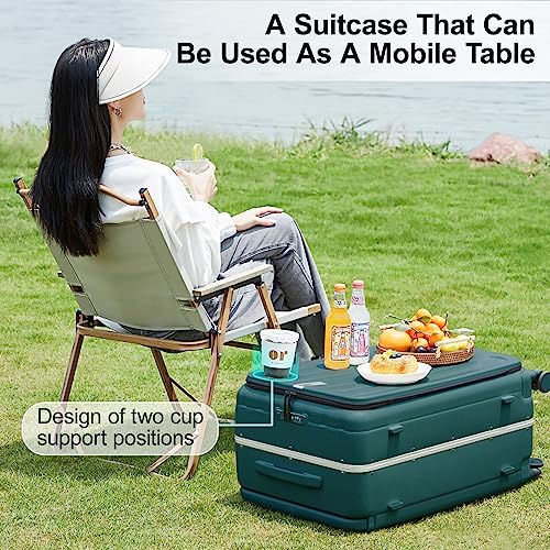 Multifunctional 26 Inch Hard Shell Suitcases with Wheels Travel Approved Luggage Large Rolling Suitcase Checked Luggage for Women Men