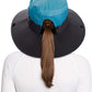 Rosoz Ponytail Sun Bucket Hats for Women UV Protection Foldable Mesh Wide Brim Hiking Beach Fishing Summer Safari