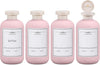 ASEVAT 6.7oz 4Pcs Plastic Refillable Travel Shampoo & Conditioner Bottles With Flip Cap