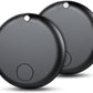 Air Tracker Tags-2 Pack Tracker Tag Work with Apple Find My (iOS 14.6 Above Only) Smart Tag Item Finders for Key, Luggage, Backpack，etc.(Black, 2 Pack)