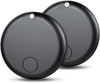 Air Tracker Tags-2 Pack Tracker Tag Work with Apple Find My (iOS 14.6 Above Only) Smart Tag Item Finders for Key, Luggage, Backpack，etc.(Black, 2 Pack)