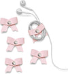 SenseAGE 5 Pack Cord Organizer, Bow Cord Keeper, Cable Organizer USB Holder, Leather Cable Management, Cable Straps, Earphone Winder, Storage Straps for Electronics, Earbuds, Small, Pink