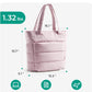 BAGSMART Tote Bag for Women, Lightweight Puffy Tote Bag with Compartments Shoulder Bag Handbag for Travel, Work, Gym,