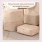 XL Ultra Space Saving Bags self compression organizer bags space saver bag for comforters Storage bag organizer for blankets bedding clothes(Beige-1PCS)