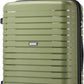 Kono 24 Inch Expandable Luggage Suitcase with Spinner Wheels, Durable Hardside Checked Luggage with Hidden Cup Holder, Lightweight Hard Shell Medium Suitcase with TSA Lock(Green)