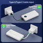 Portable Charger 40,800mAh Power Bank, 25W PD QC 4.0 Fast Charging Portable Phone Charger with Built-in Cables,LCD Display USB C Battery Pack Compatible with iPhone 16/15/14,Android Samsung (White)