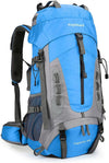 King'sGuard 60L Hiking Backpack Lightweight Camping Backpack with Rain Cover Large Waterproof Packable Outdoor Trekking Travel Backpack for Men Women (Blue) - Roamly