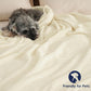 PHF Ultra Soft Fleece Blanket Twin Size, No Shed No Pilling Luxury Plush Cozy 300GSM Lightweight Blanket for Bed, Couch, Chair, Sofa Suitable for All Season, 66" x 90", Cream