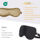 ZIMASILK Adjustable 100% 22 Momme Mulberry Silk Sleep Mask for Sleeping, Filled with Premium Mulberry Silk, Softest & Breathable Eye Sleeping Mask (Golden)