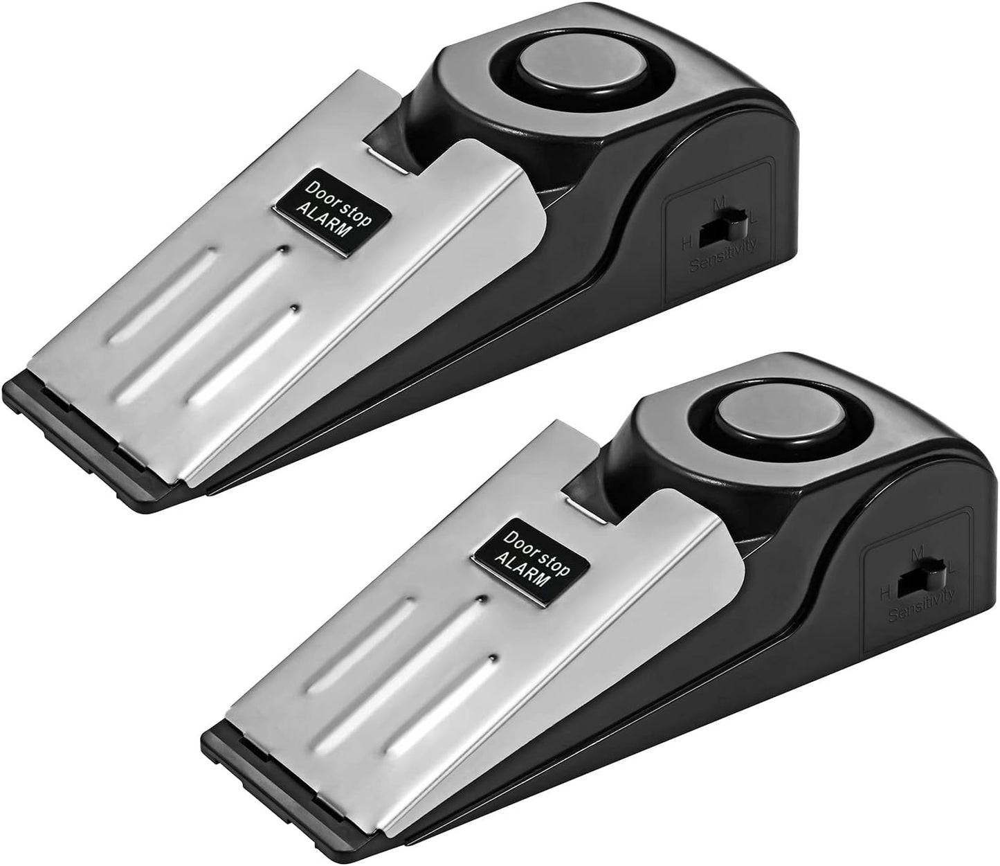 Door Stop Alarm 2 Pack, 120 dB Door Stopper Wedge Door Stops Alarm Great for Traveling Hotel Home Security Door Stoppers Safety Tools