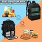 Fishing Backpack with Rod Holders,40L Large Water-resistant Fishing Tackle Bag with Cooler,Tackle Box Backpack