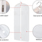 Zilink Dress Bags for Gowns Long 72-inch Garment Bags for Long Dresses Clear Dress Protector Bag with 3" Gusset and Full Length Zipper for Dresses, Fur Coat Gown Closet Storage（Set of 4）