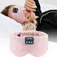 Sleep Mask Bluetooth 5.4 Headphones Soft Wireless Headband Eye Mask Blackout with Microphone (Pink)