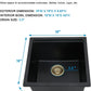 18 Black Granite Composite Bar Sink 18x18 Single Bowl Granite Composite Undermount Small Kitchen Sink Small Wet Bar Sinks with Workstation Quartz Natural Stone