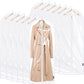BALEINE 60'' Clear Garment Bags, 12 Packs PEVA Dress Bag for Closet Clothes Dresses Suit Coats Storage (Clear, 12PK)