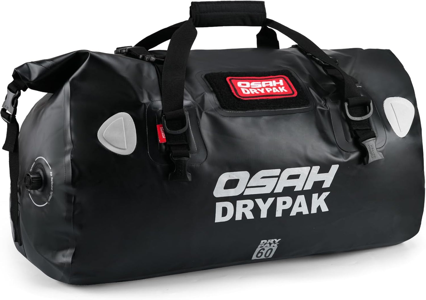Waterproof Duffel Bag - Motorcycle Dry Bag Tail Bag with Large Storage Space, Waterproof Luggage Duffle Bags with Outer Mesh Zipper Pocket for Camping, Kayaking, Fishing & Traveling - Roamly