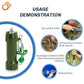 Outdoor Water Filter for Drinking Survival, Portable Water Purifier and Filtration System for Camping, Hiking, Travel, and Emergency Preparedness (Green)