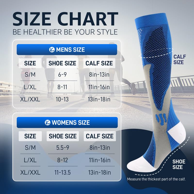Compression Socks 4 Paris for Women & Men 20 (4 Count)
