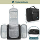 PAVILIA Toiletry Bag Travel Bag for Women Men, Hanging Cosmetic Organizer, Water Resistant Makeup Bag for Accessories Toiletries, Large Travel Essentials Kit (Black)