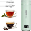 Portable Electric Kettle forTravel, Small Hot Water Kettle with NTC Temperature Control and Auto Shut-Off, 316 Stainless Steel, Green 120V & 15oz