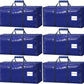 6 Pack Heavy Duty Moving Bags with Padded Wrap Around Handles-Strengthened Zipper Extra Large Storage Totes for Dorm College Clothes