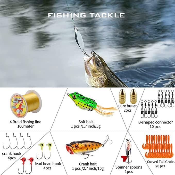 Collapsible Fishing Rod and Reel Combo