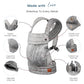 Baby Carrier for Newborn to Toddler, 7-35 lbs Weight Capacity, Ergonomic Backpack Design, Front and Back Facing Options, Grey
